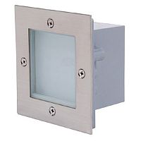 Светильник встраиваемый Horoz Mercan Gumus 220В 1,6Вт 90Лм IP54 Серебро/Квадрат 70х58х105 картинка 